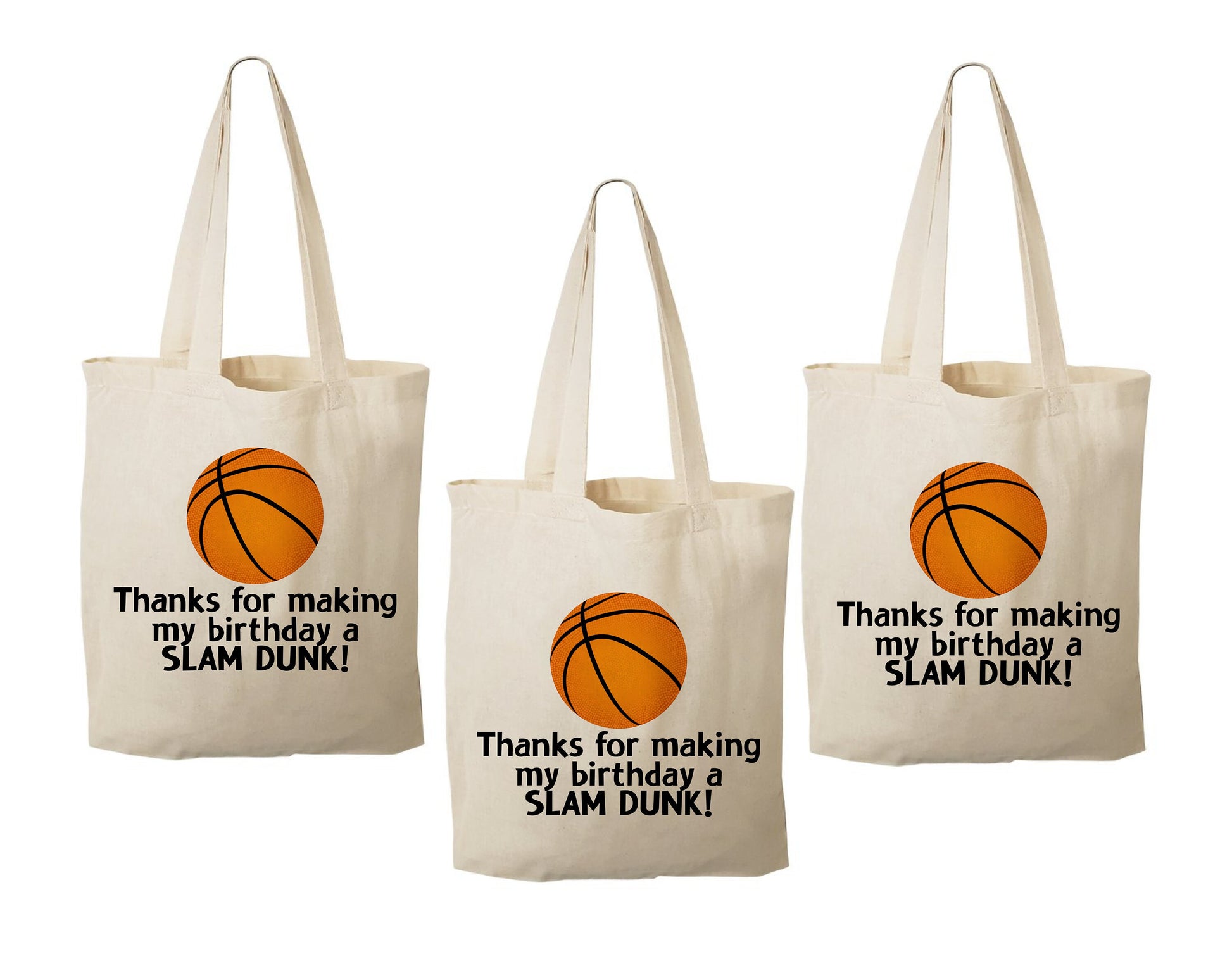 Basketball Party Favor Bags - Set of Three Bags
