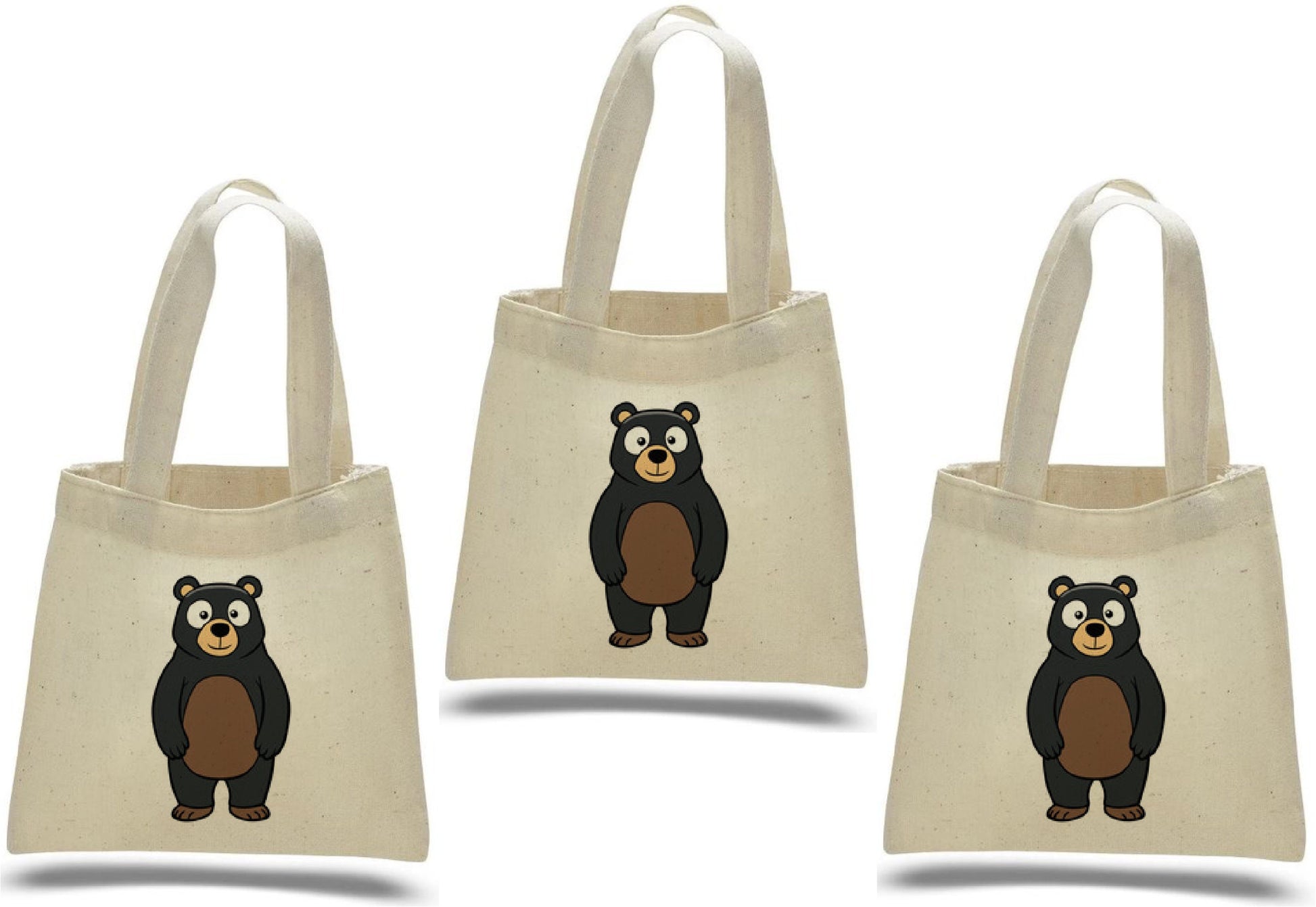 Bear Party Favor Bags - Set of Three Bags