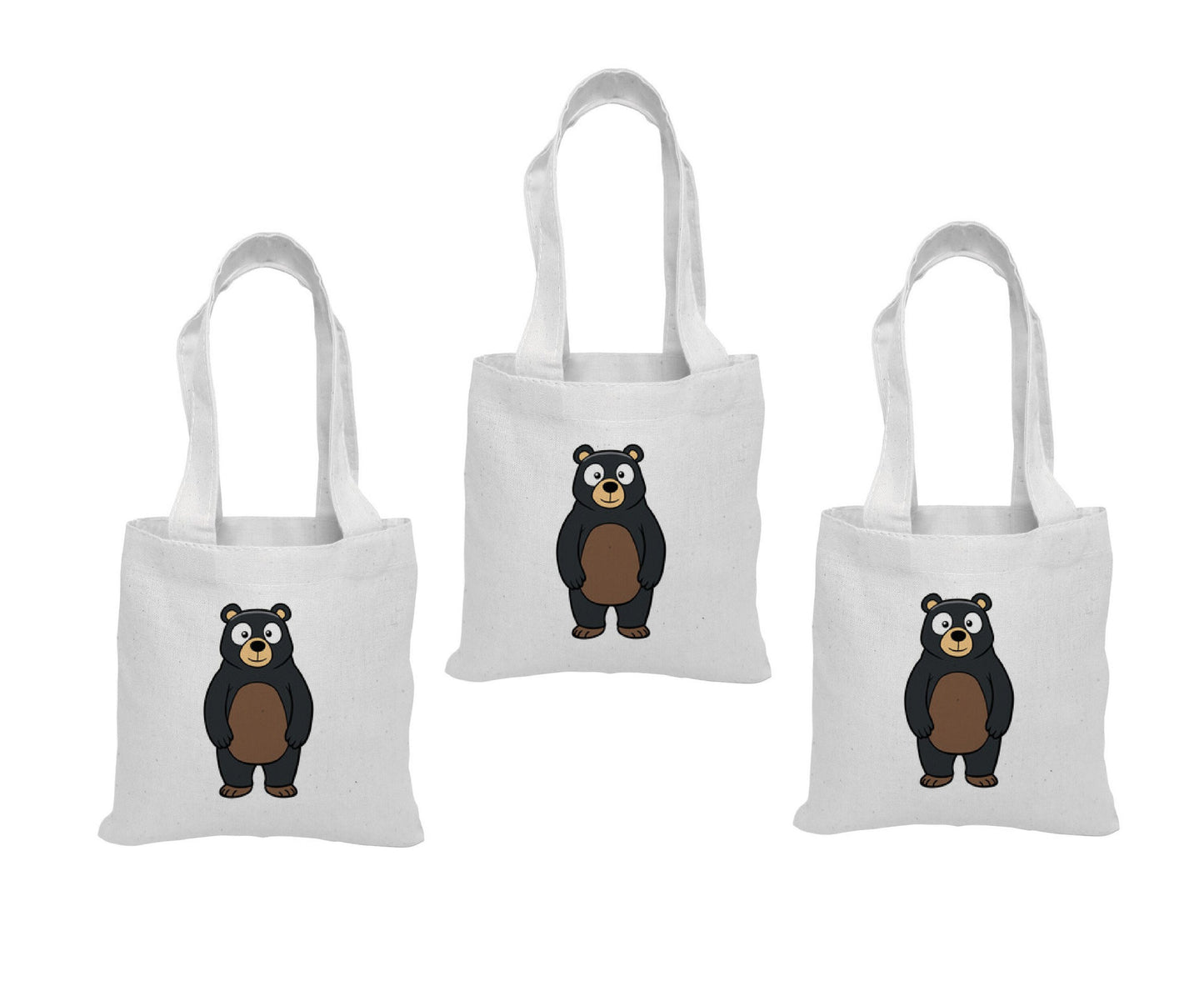 Bear Party Favor Bags - Set of Three Bags