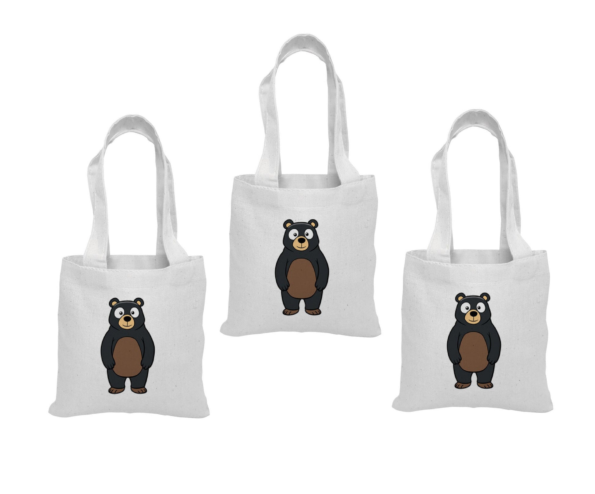 Bear Party Favor Bags - Set of Three Bags