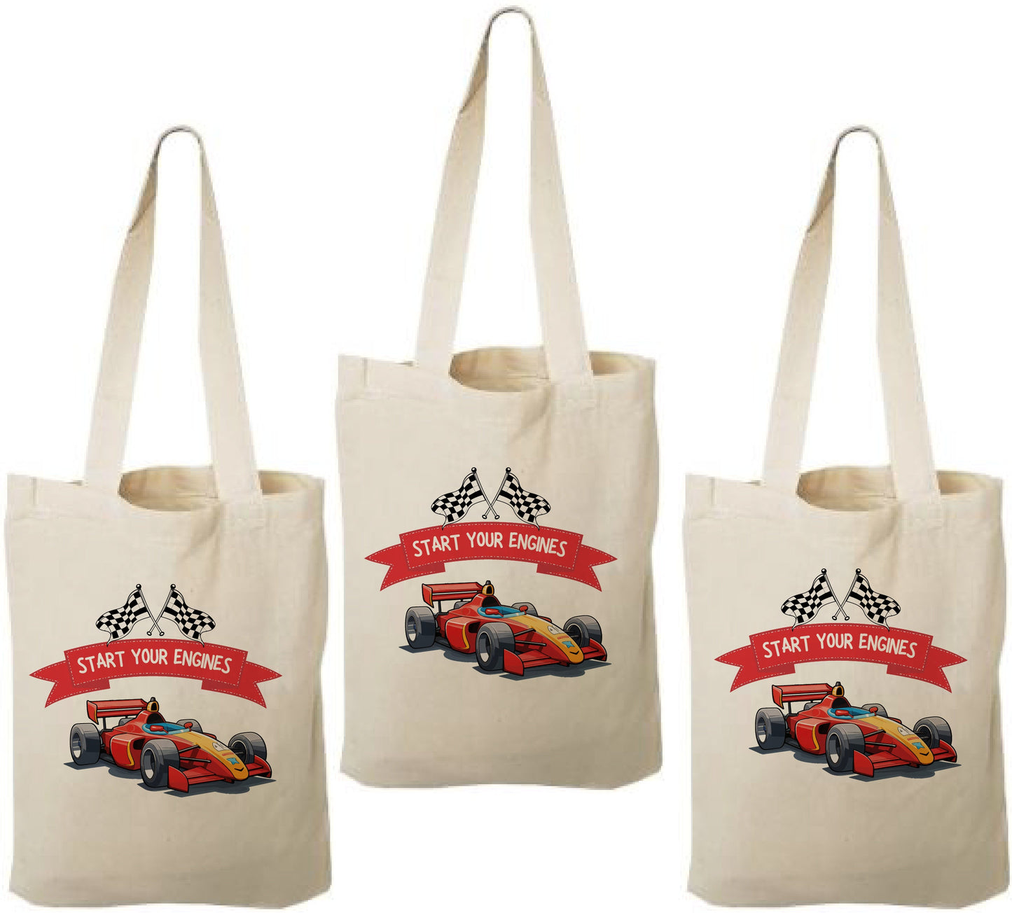 Race Car Party Favor Bags - Set of Three Bags