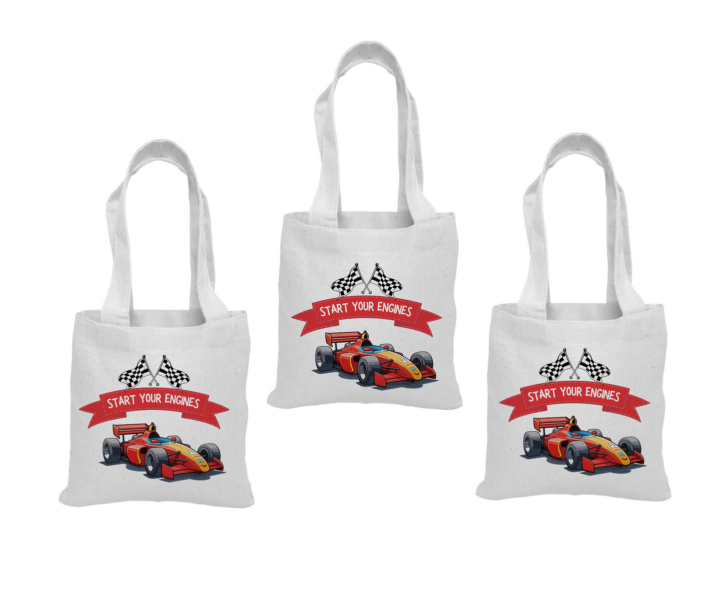 Race Car Party Favor Bags - Set of Three Bags