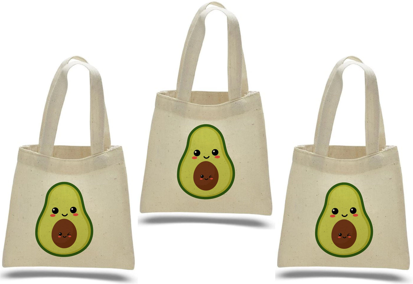 Kawaii Avocado Party Favor Bags - Set of Three Bags