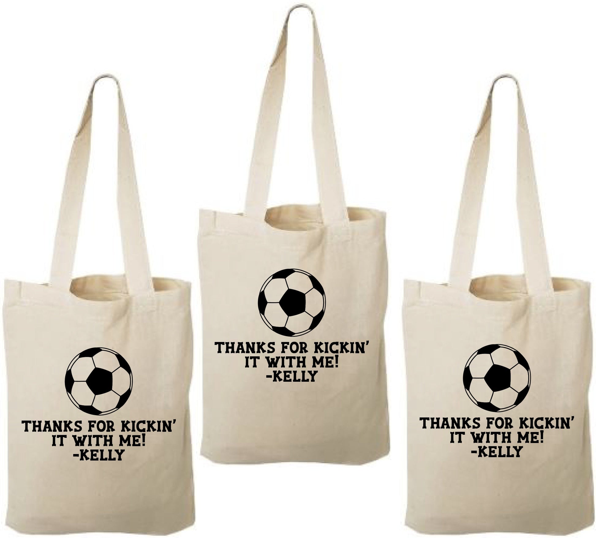 Custom Soccer Party Favor Bags - Set of Three Bags