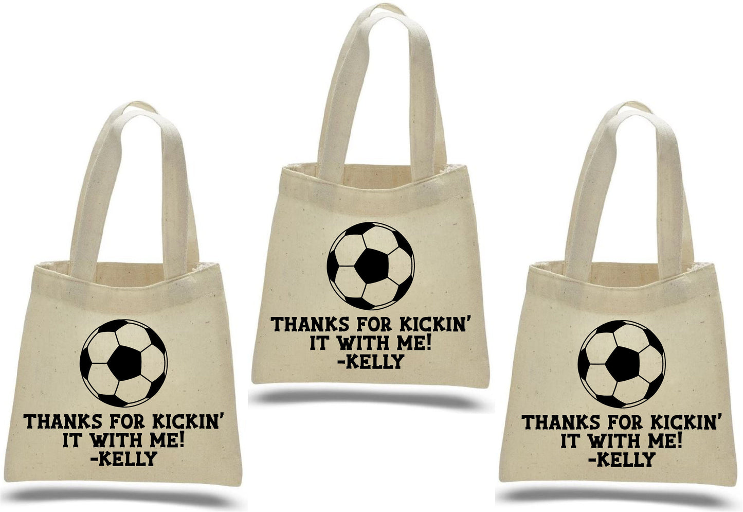 Custom Soccer Party Favor Bags - Set of Three Bags
