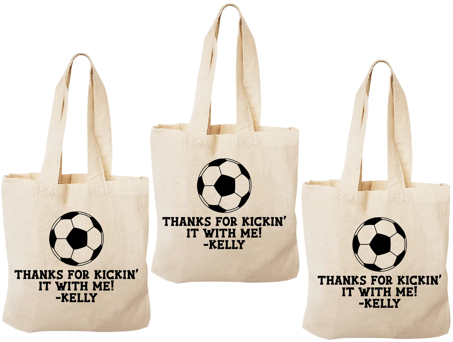 Custom Soccer Party Favor Bags - Set of Three Bags