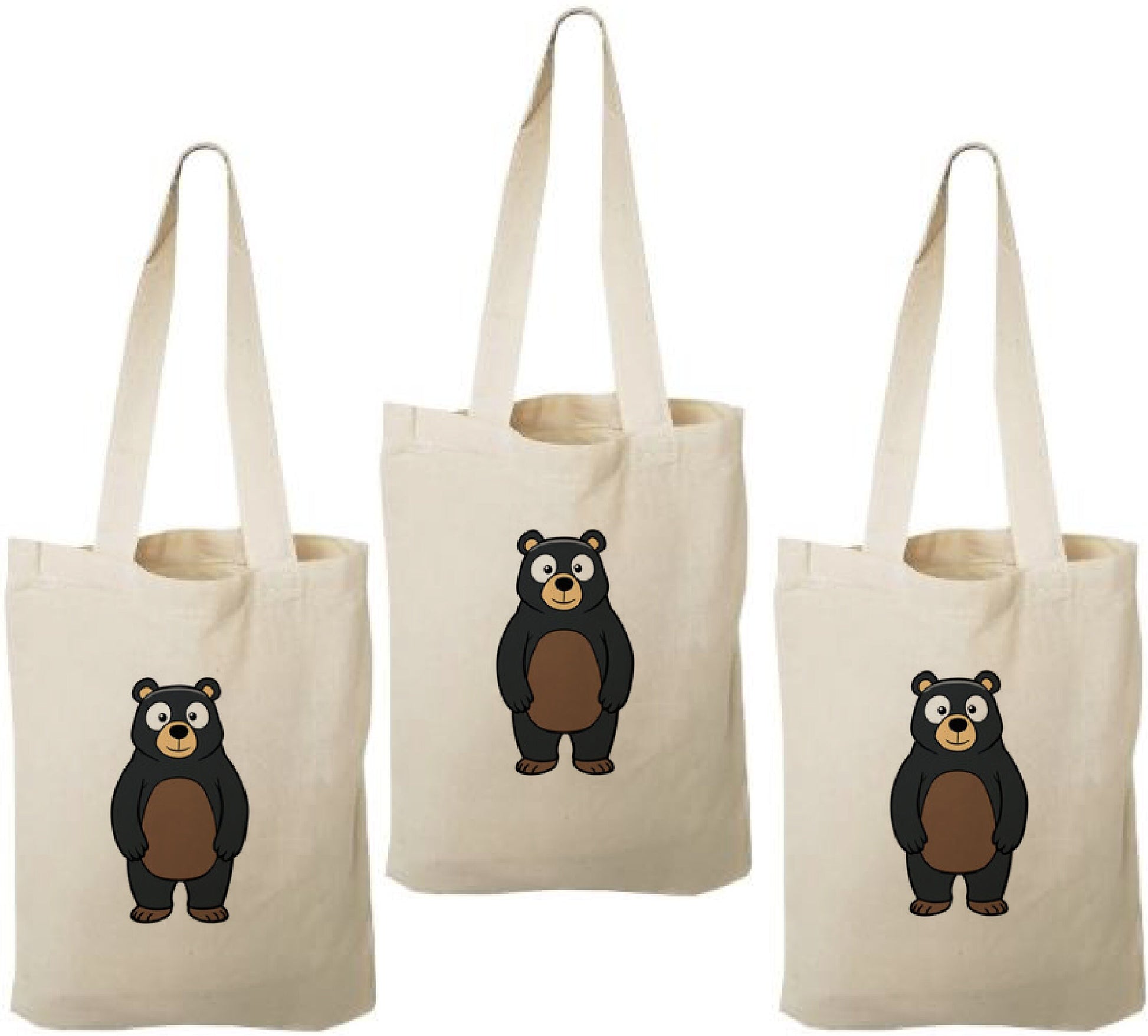 Bear Party Favor Bags - Set of Three Bags
