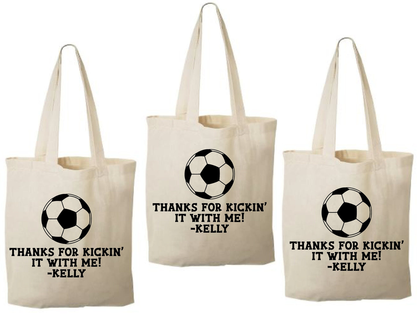 Custom Soccer Party Favor Bags - Set of Three Bags
