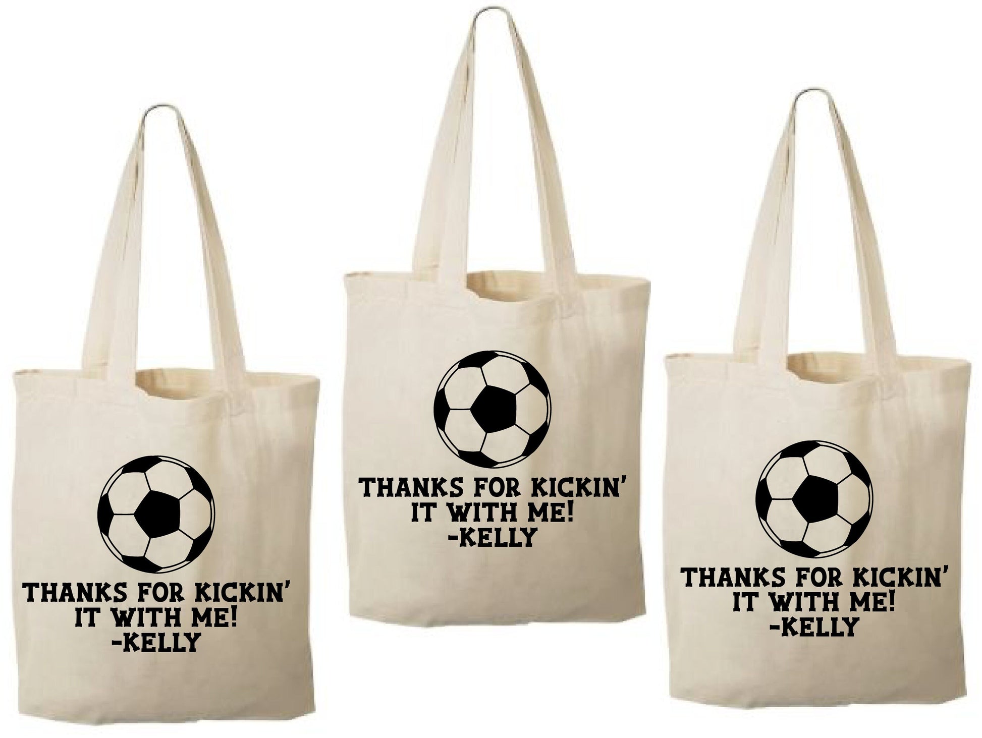 Custom Soccer Party Favor Bags - Set of Three Bags