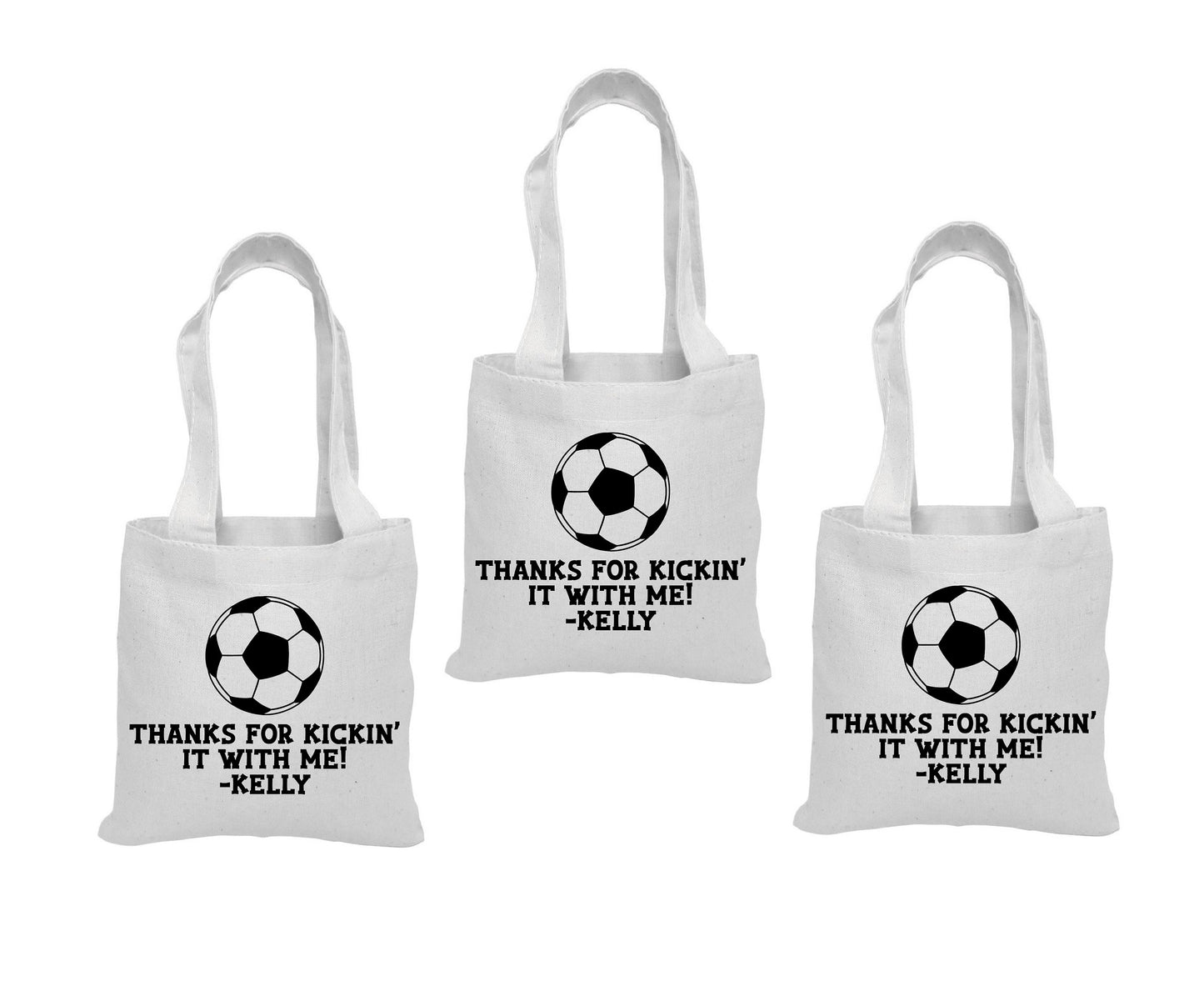 Custom Soccer Party Favor Bags - Set of Three Bags