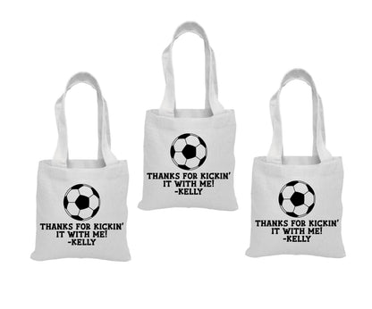 Custom Soccer Party Favor Bags - Set of Three Bags