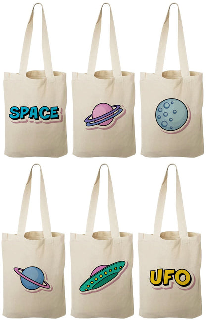 Space Party Favor Bags - Set of Six Bags