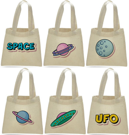Space Party Favor Bags - Set of Six Bags