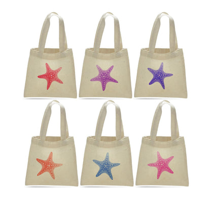 Starfish Party Favor Bags - Set of Six Bags