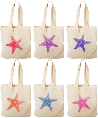 Starfish Party Favor Bags - Set of Six Bags