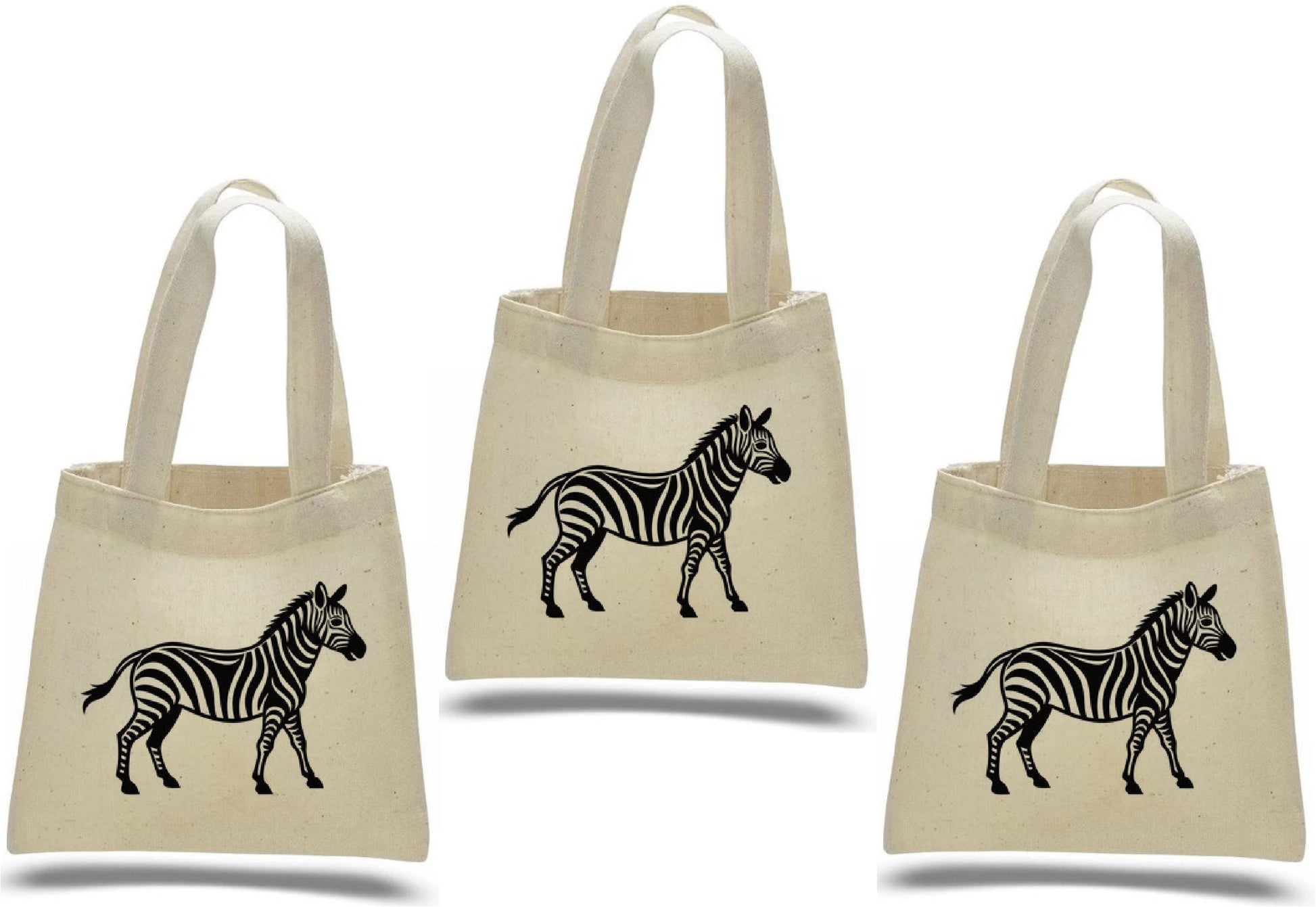 Zebra Party Favor Bags - Set of Three Bags
