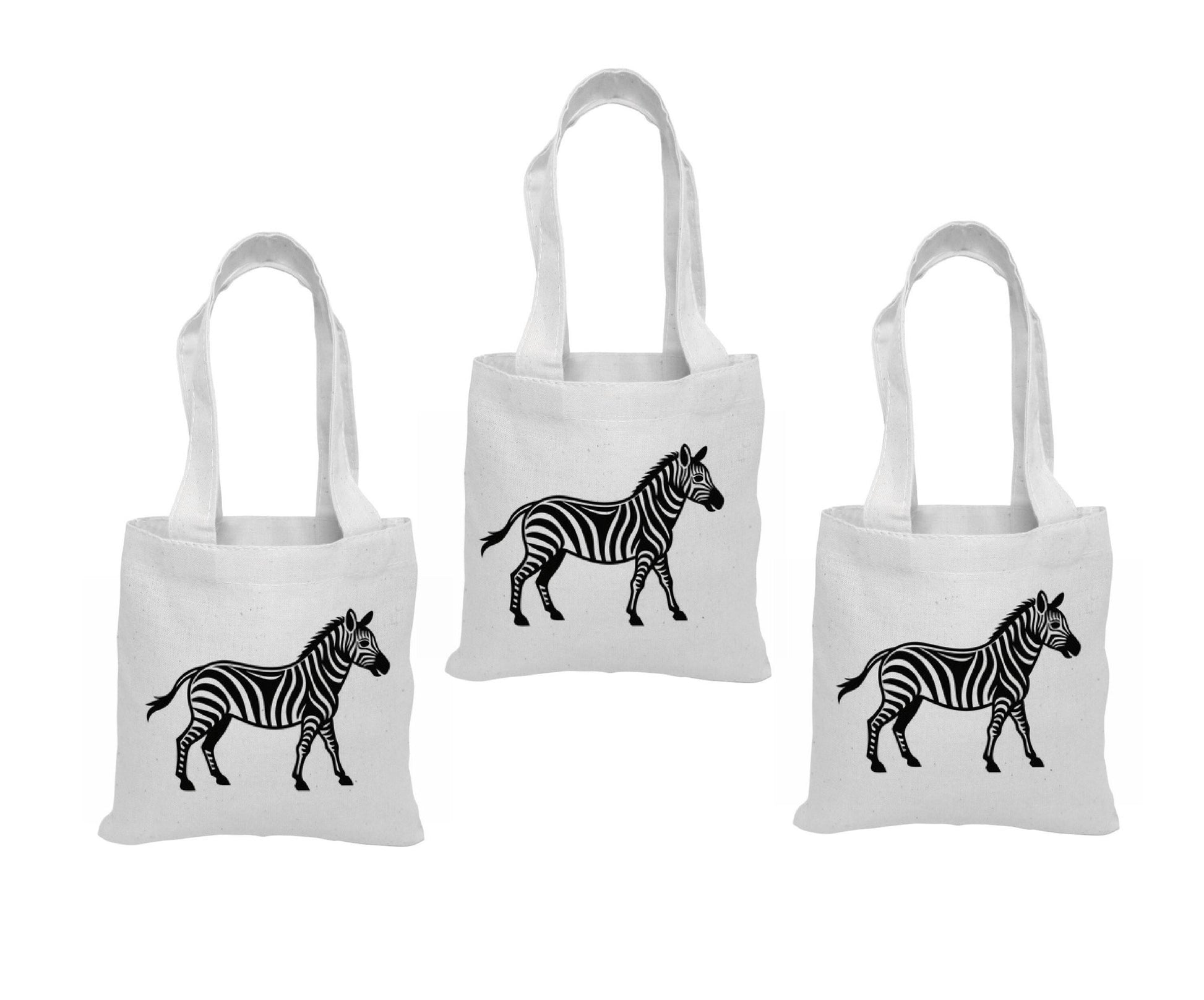 Zebra Party Favor Bags - Set of Three Bags