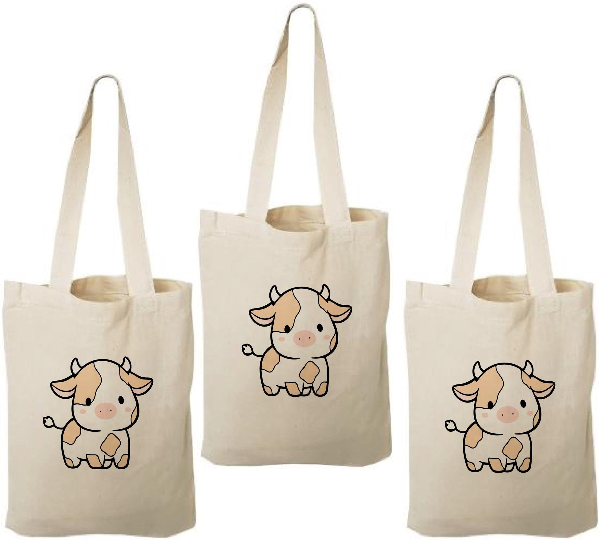 Cow Party Favor Bags - Set of Three Bags