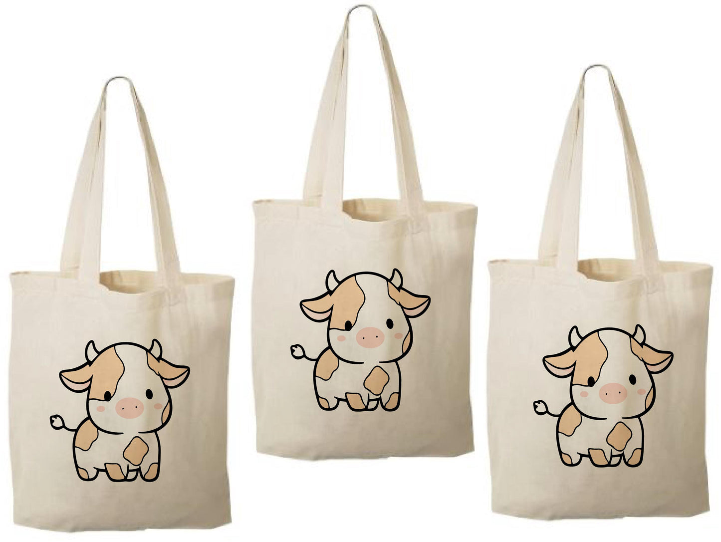 Cow Party Favor Bags - Set of Three Bags