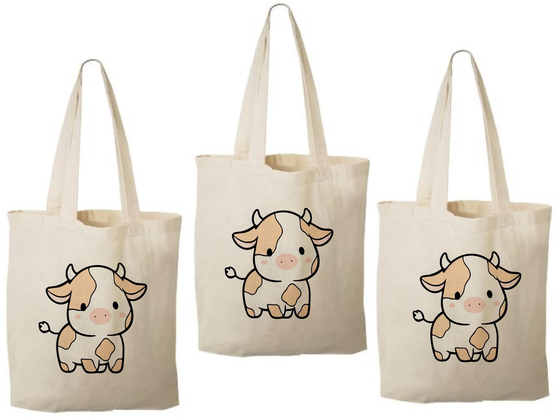 Cow Party Favor Bags - Set of Three Bags