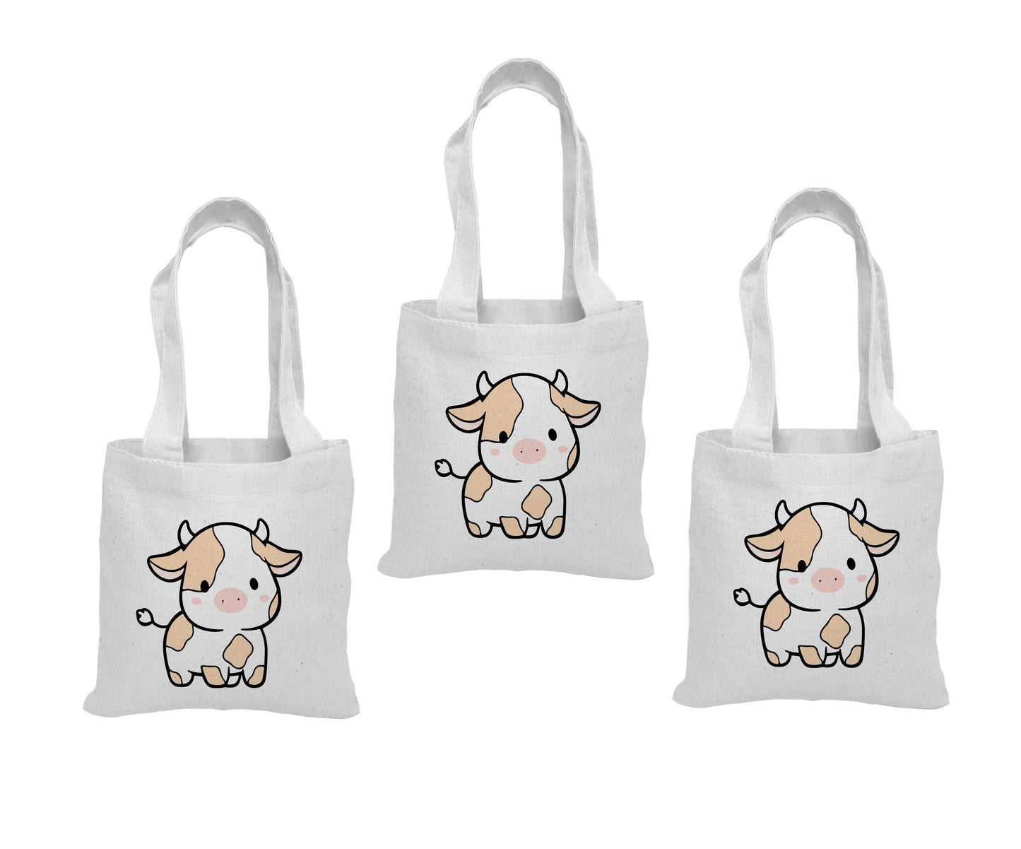 Cow Party Favor Bags - Set of Three Bags