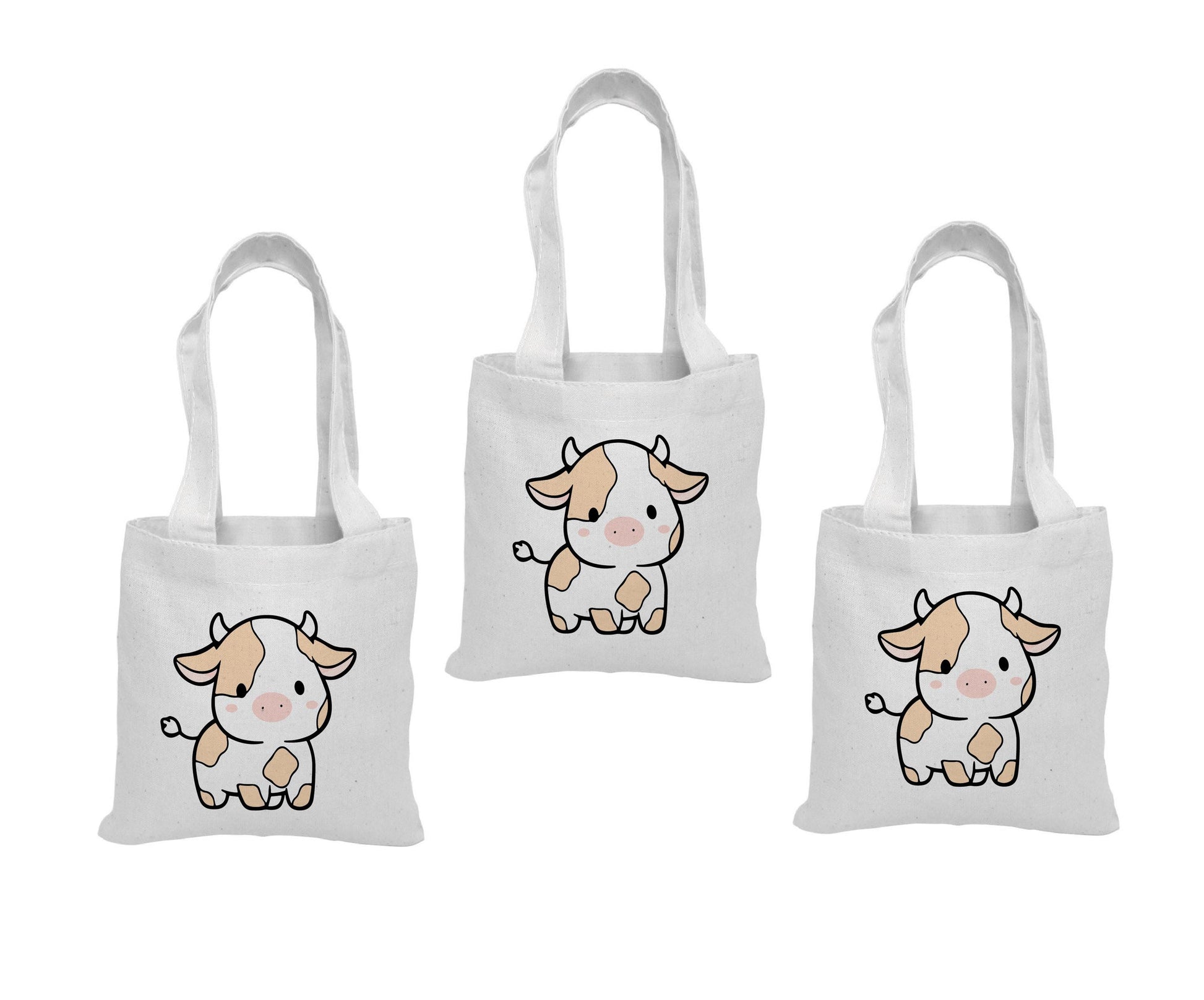 Cow Party Favor Bags - Set of Three Bags
