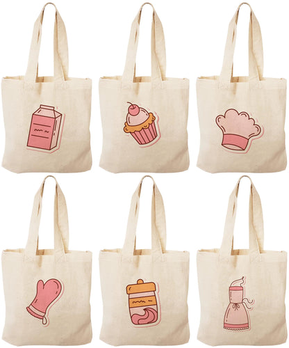 Baking Party Favor Bags - Set of Six Bags