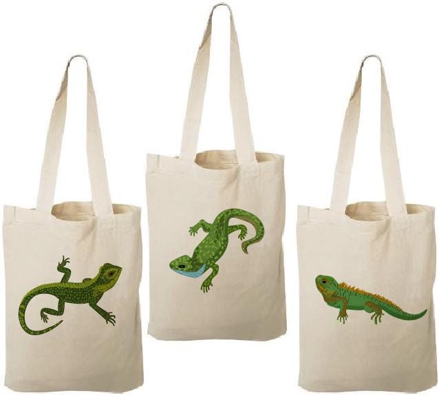 Lizard Party Favor Bags - Set of Three Bags