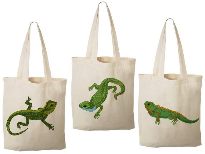 Lizard Party Favor Bags - Set of Three Bags