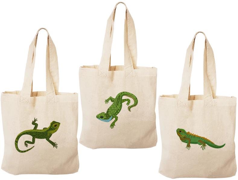 Lizard Party Favor Bags - Set of Three Bags