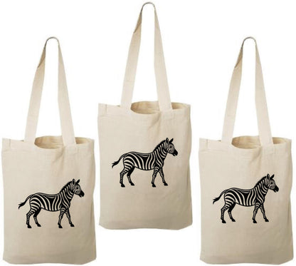 Zebra Party Favor Bags - Set of Three Bags