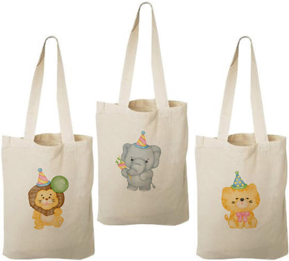 Animal Party Favor Bags - Set of Three Bags