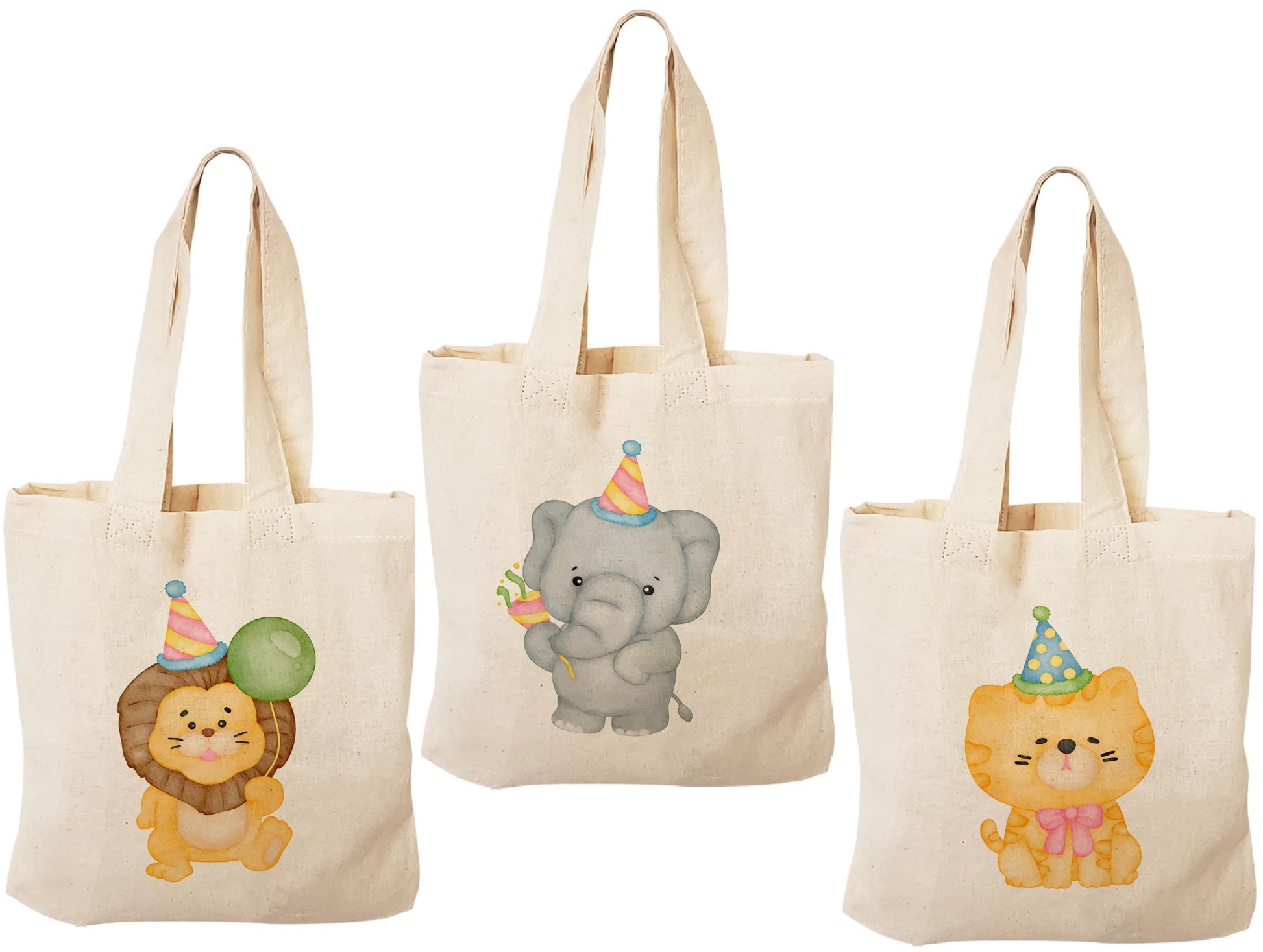 Animal Party Favor Bags - Set of Three Bags