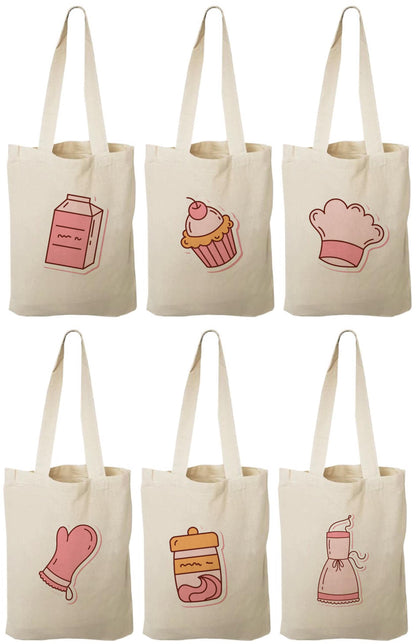 Baking Party Favor Bags - Set of Six Bags