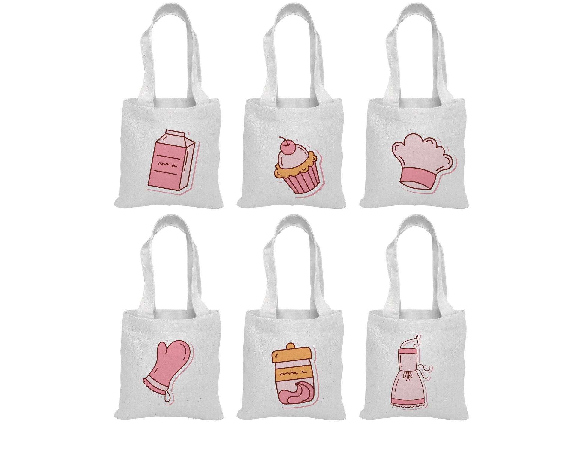 Baking Party Favor Bags - Set of Six Bags