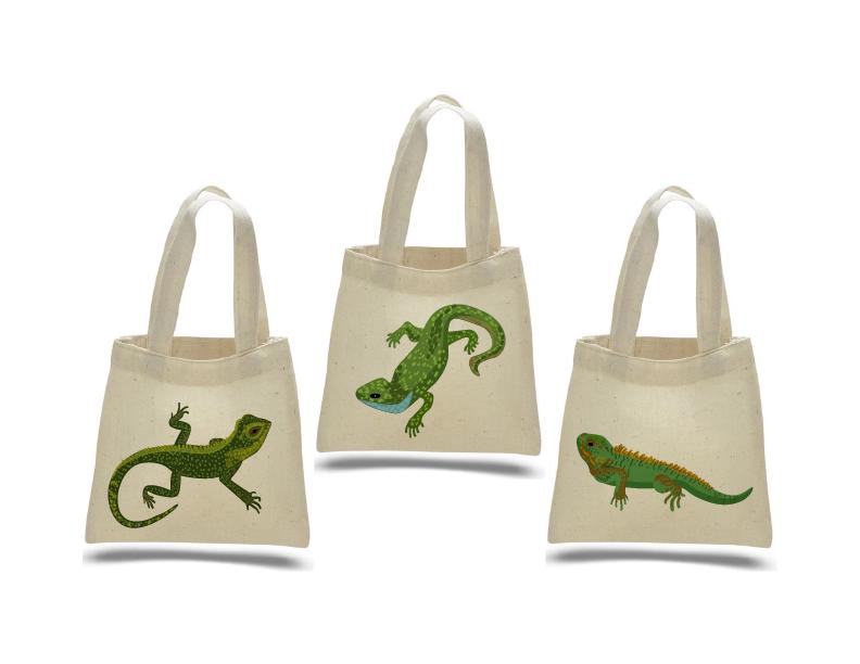 Lizard Party Favor Bags - Set of Three Bags