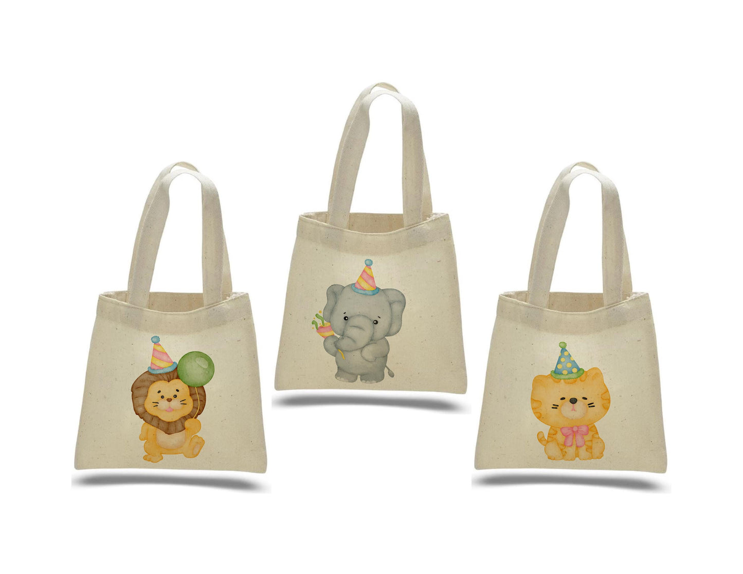 Animal Party Favor Bags - Set of Three Bags