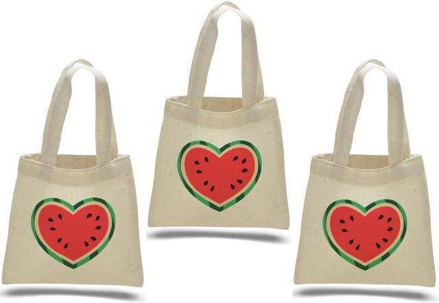 Watermelon Party Favor Bags - Set of Three Bags