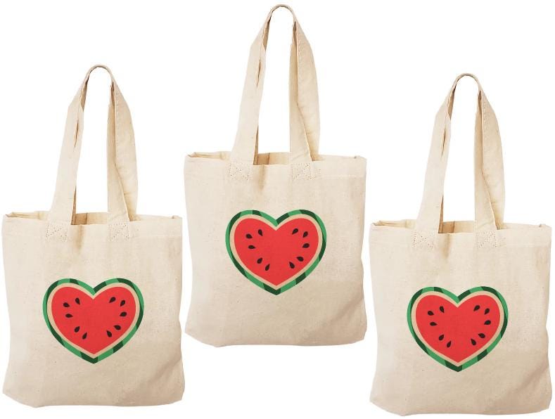 Watermelon Party Favor Bags - Set of Three Bags
