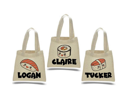 Personalized Sushi Party Favor Bags - Set of Three Bags