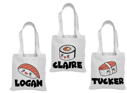 Personalized Sushi Party Favor Bags - Set of Three Bags
