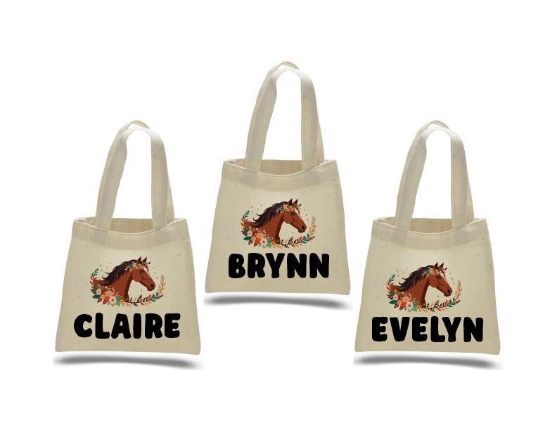 Personalized Horse Party Favor Bags - Set of Three Bag