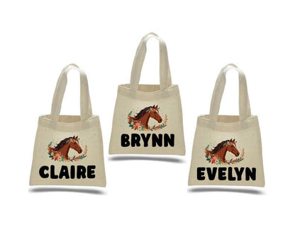 Personalized Horse Party Favor Bags - Set of Three Bag