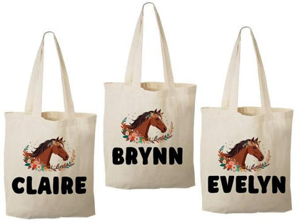 Personalized Horse Party Favor Bags - Set of Three Bag