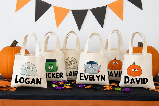 Personalized Halloween Party Favor Bags - Perfect for Halloween Parties! Set of Six