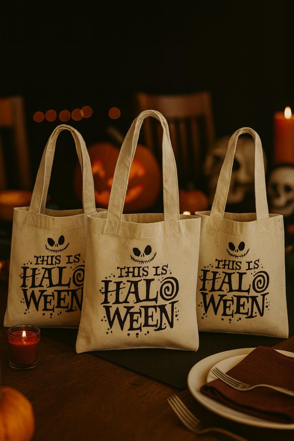 3 Halloween Treat Bags, Halloween Party Favor Bags, Halloween Treat Bags, Halloween Bags, Pumpkin, Gift Bags, Halloween Gift Bags, Halloween