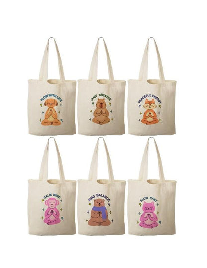 Set of 6 Yoga Animals Party Favor Bags