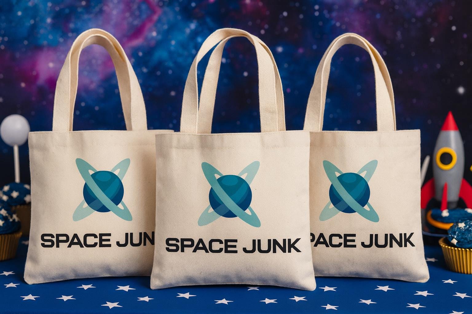 Space Party Favor Bags – Cotton Galaxy Gift Goody Bags