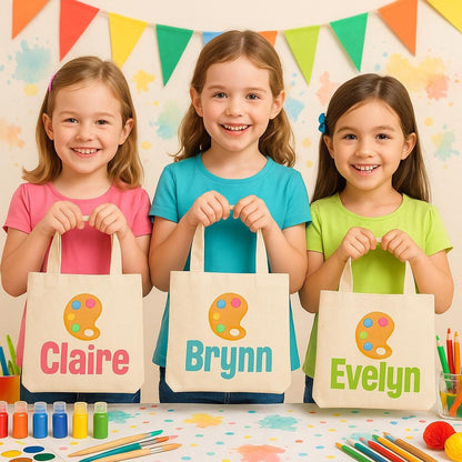 3 Paint Party Favor Bags