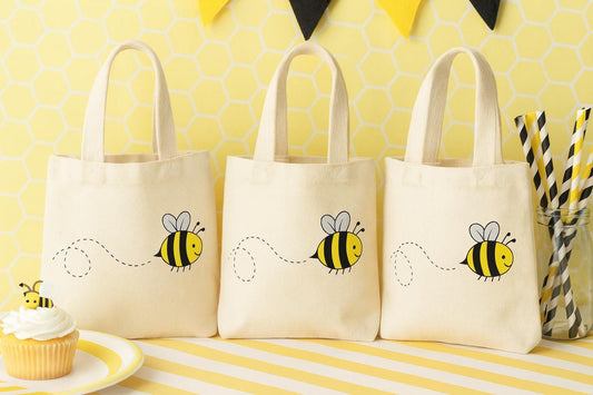 Bee Party Favor Bags – Bumble Bee Design, Set of 3